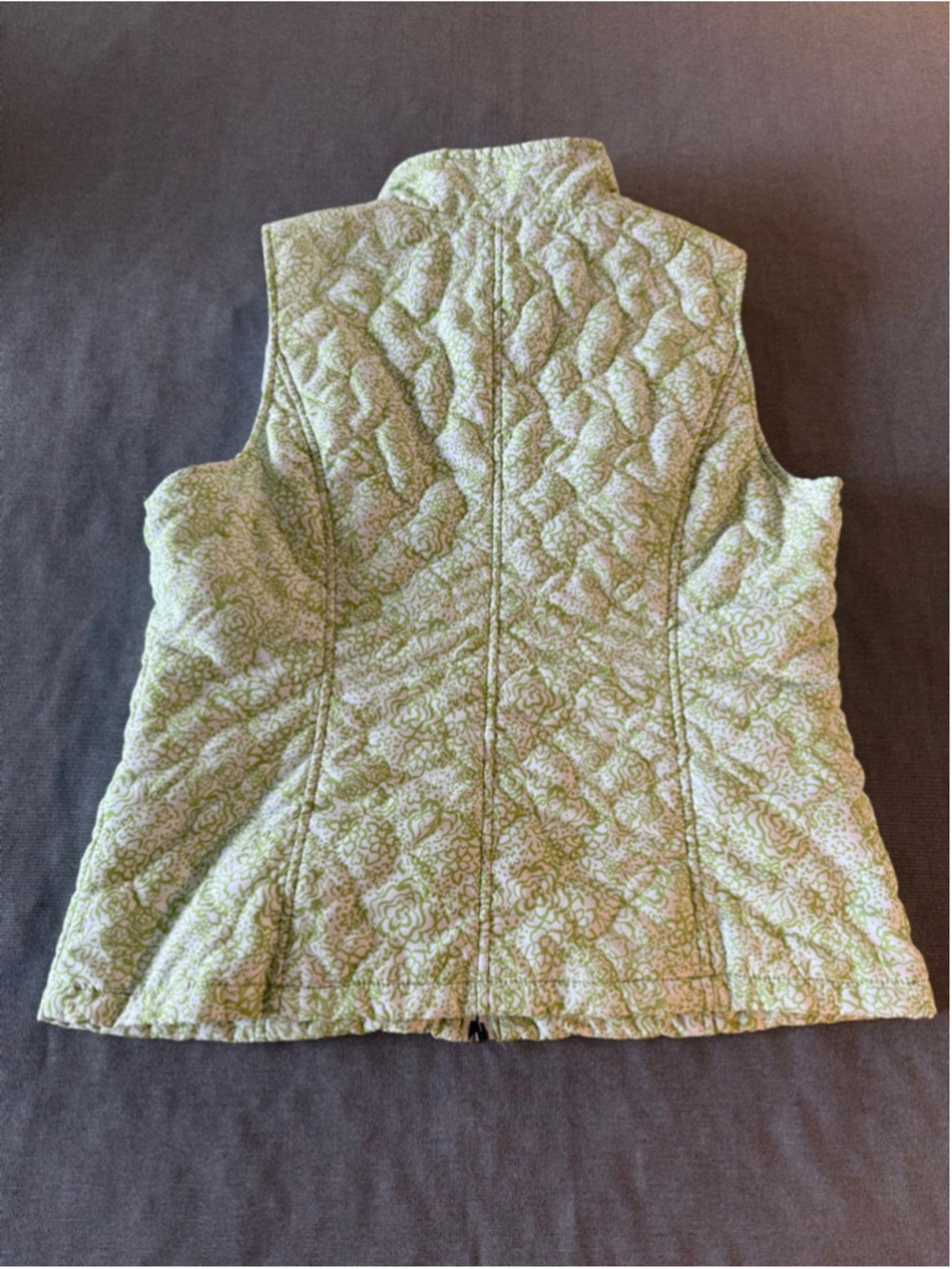 Christopher & Banks quilted vest green and white floral size Medium - Picture 5 of 9